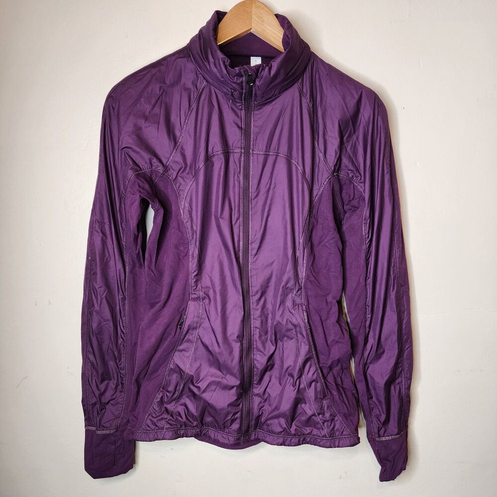 Lululemon Rush Hour Jacket Womens 6 Magenta Purple Athletic Running Jog Gym - Picture 16 of 16